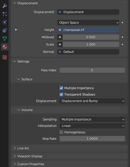 Material Setting - Surface