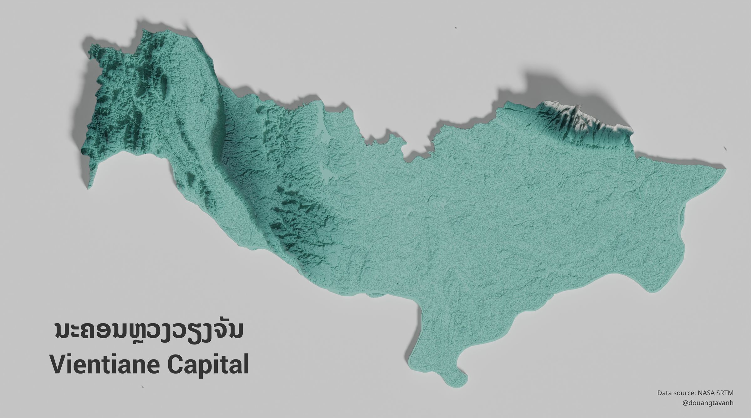 Creating a 3D topographic map with Blender